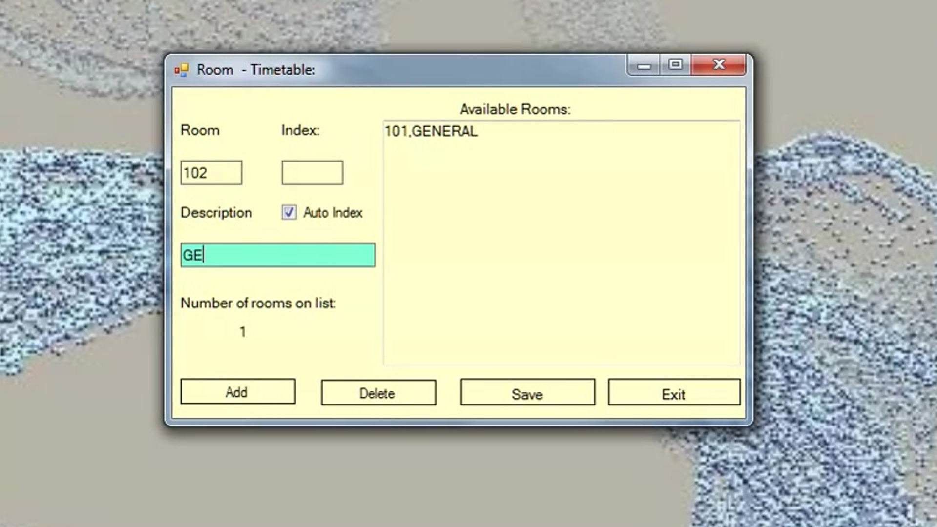 Basic Time Table Settings
